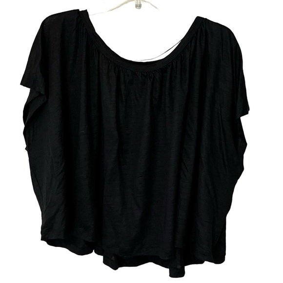 Anthropologie Deletta Pleated Boxy Top Shirt Black Small Swing Style boxy - Picture 4 of 14